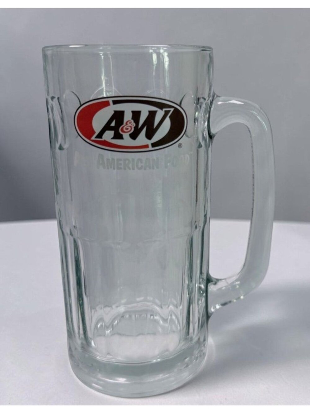 A&W Root Beer Mug Logo Heavy Beer Glass All American Food Vintage